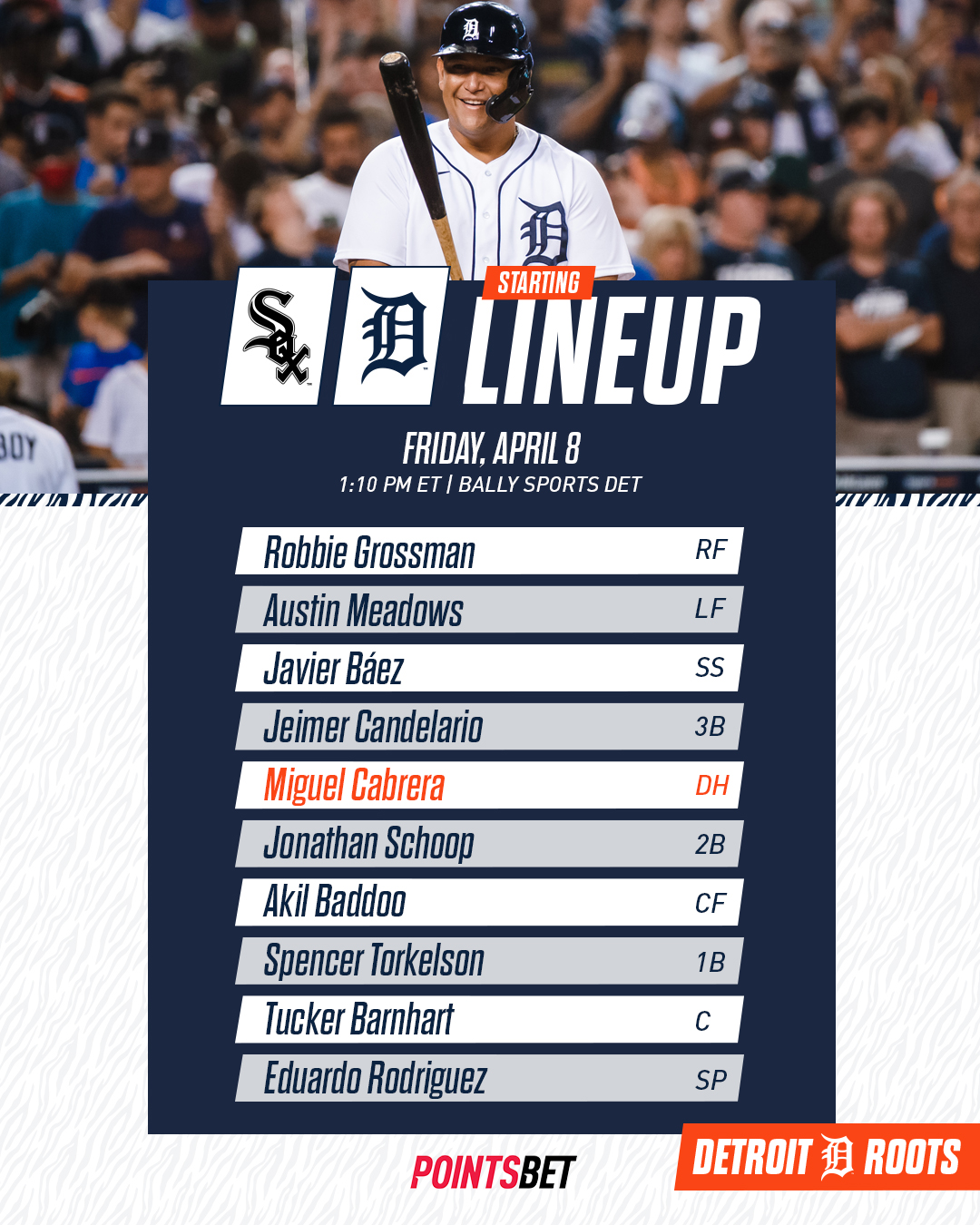 Detroit Tigers on X: Here's your 2022 Tigers #OpeningDay lineup