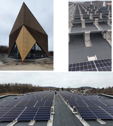 Bleiker vdg skole i @nyeasker ble nå overlevert til @vikenfk. Dette ble litt av et "flaggskip", og #solcellene gjør seg godt oppe på det fine taket. God påske,