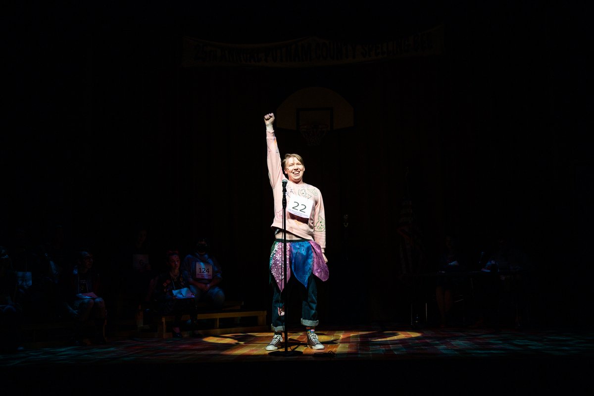 EMUTheatre's tweet photo. "The 25th Annual Putnam County Spelling Bee" is back, friends! We're so excited to start our final weekend of shows, check out some photos courtesy of Randy Mascharka. You don't want to miss this magnificent musical! #EMUTheatre #SpellingBee #SecondWeekend #Musical #ThankYouBack https://t.co/25CmYZNxKK
