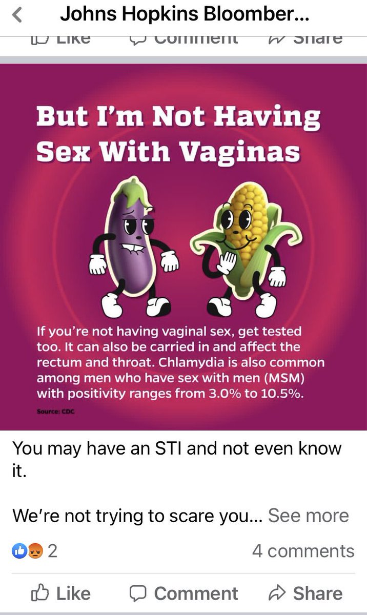 Perletear's tweet image. Men are called “men” but women are deemed “people with vaginas” or simply “vaginas”. Is this campaign a symptom of systemic misogyny in your School? Truly disgusting. 

@JohnsHopkinsSPH