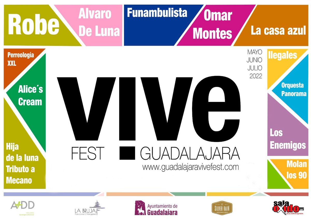GuadalajaraAyto's tweet photo. 🎸Robe, Ilegales, Enemigos, Panorama, Perreología XXL, Omar Montes, Funambulista ...

🗞️🔗🧐https//www.guadalajara.es/es/noticia/el-ayuntamiento-presenta-guadalajara-vive-fest-un-festival-con-10-grandes-conciertos-ya-confirmados-y-una-treintena-de-artistas.html

#GuadalajaraVIVE https://t.co/hoxzxqedDJ