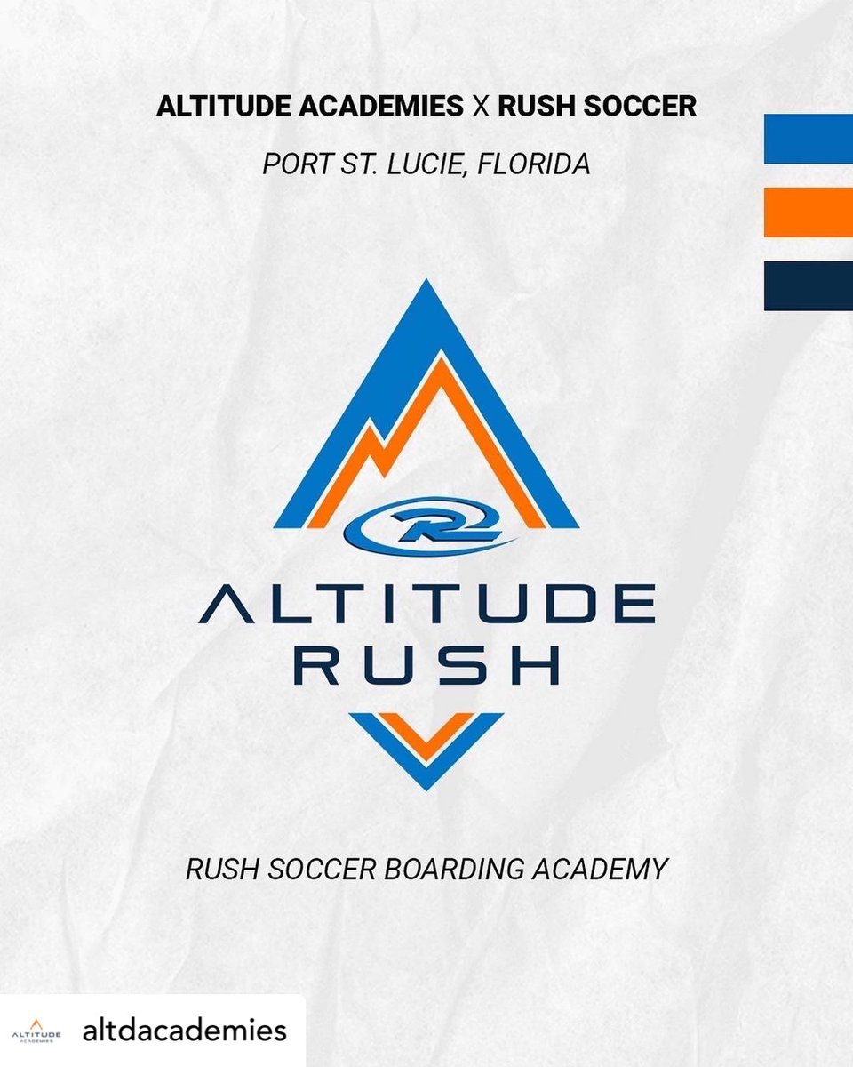 ALTDintl's tweet photo. The iconic partnership with @RushSoccer will highlight the Altitude Rush Boarding Academy in Port Saint Lucie, Florida 🌴⚽️ @ALTDacademies
it’s go time!💙🧡
#AltitudeRush
#altitude #rushsoccer #altitudeacademies #altd $ALTD #partnership #florida #partners #therushway #stlucie https://t.co/IAL0bU1UYb