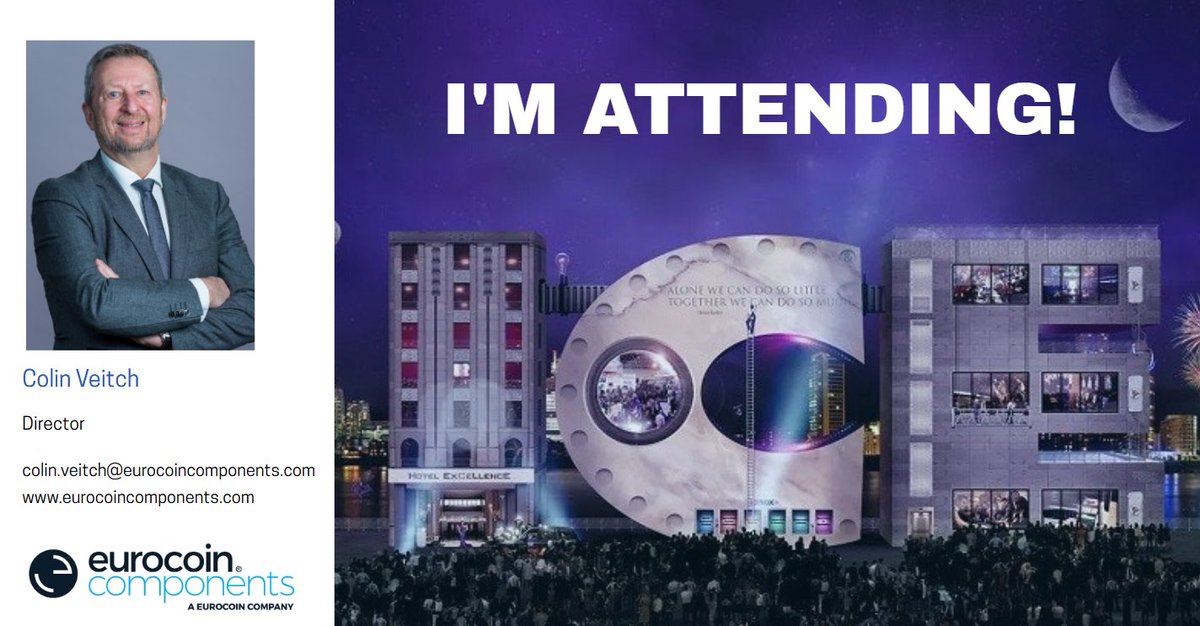 ColinVeitch1's tweet photo. Will be at the #ICELondon expo at ExCeL next week with my Eurocoin teammates - look forward to catching up with everybody then! #eurocoincomponents #eurocoingmbh #ice2022 https://t.co/QXEsU2JYHo