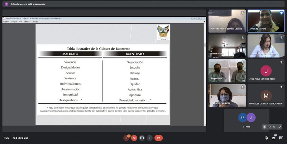 PlaneacionHgo's tweet photo. En el marco del #DíaPorLaIntegridad, se realizó la videoconferencia “Cultura del buen trato”, impartida por el Psicólogo Orlando Moreno Vargas, facilitador en la Dirección de Educación y Formación con Perspectiva de Género en @mujerhidalgo. https://t.co/ElEF3L1pam