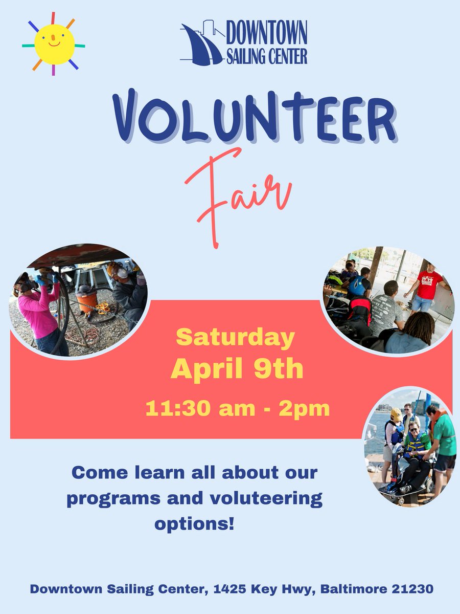 DowntownSailing's tweet photo. Don't forget! Tomorrow 11:30-2pm, Volunteering opportunity for everyone!

Register here => https://t.co/CtgTeEqAcS https://t.co/AnhaYMbtXu