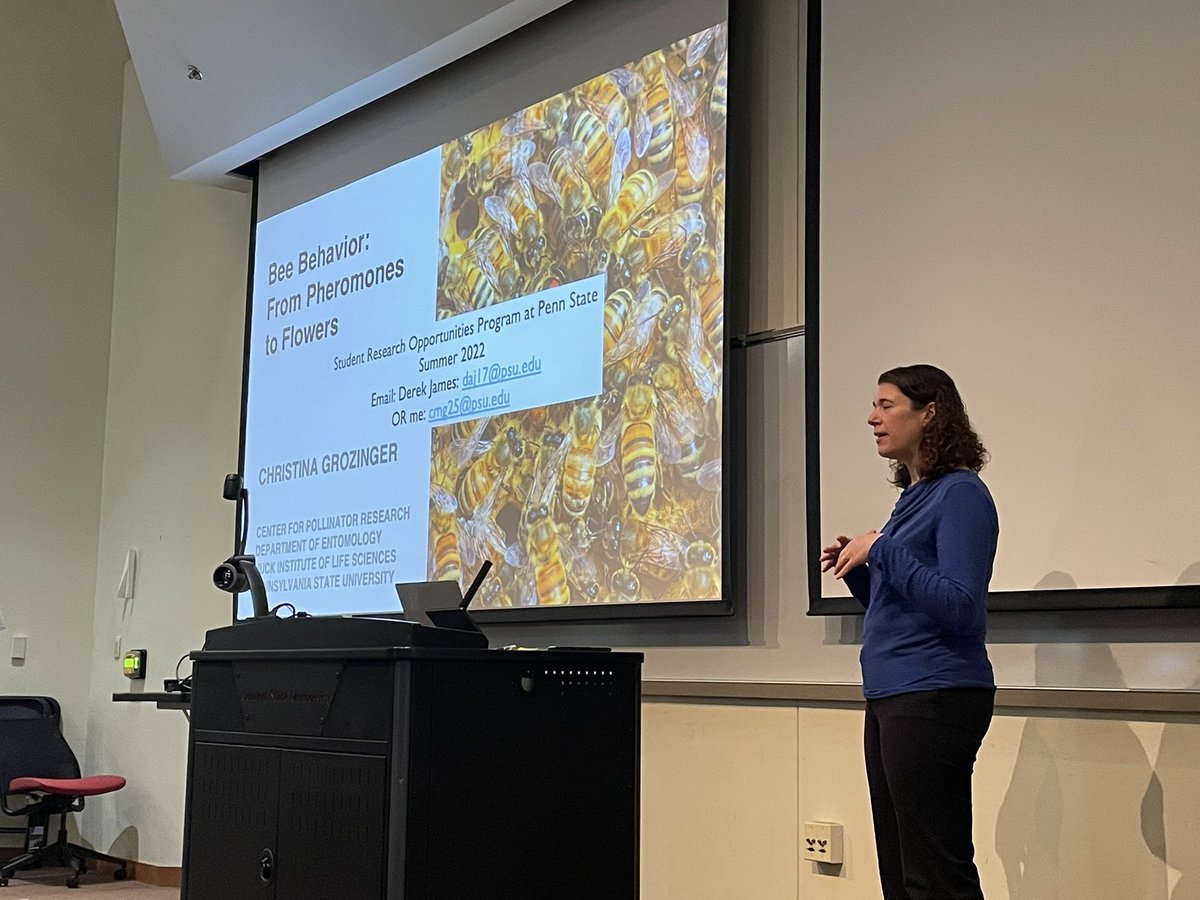Insect_Sciences's tweet image. We’re so delighted to host Dr. Grozinger for a great research seminar today @PSU_Entomology @PSUPollinators #BeeBehavior #Pollen @CentralState87 @StateCesta