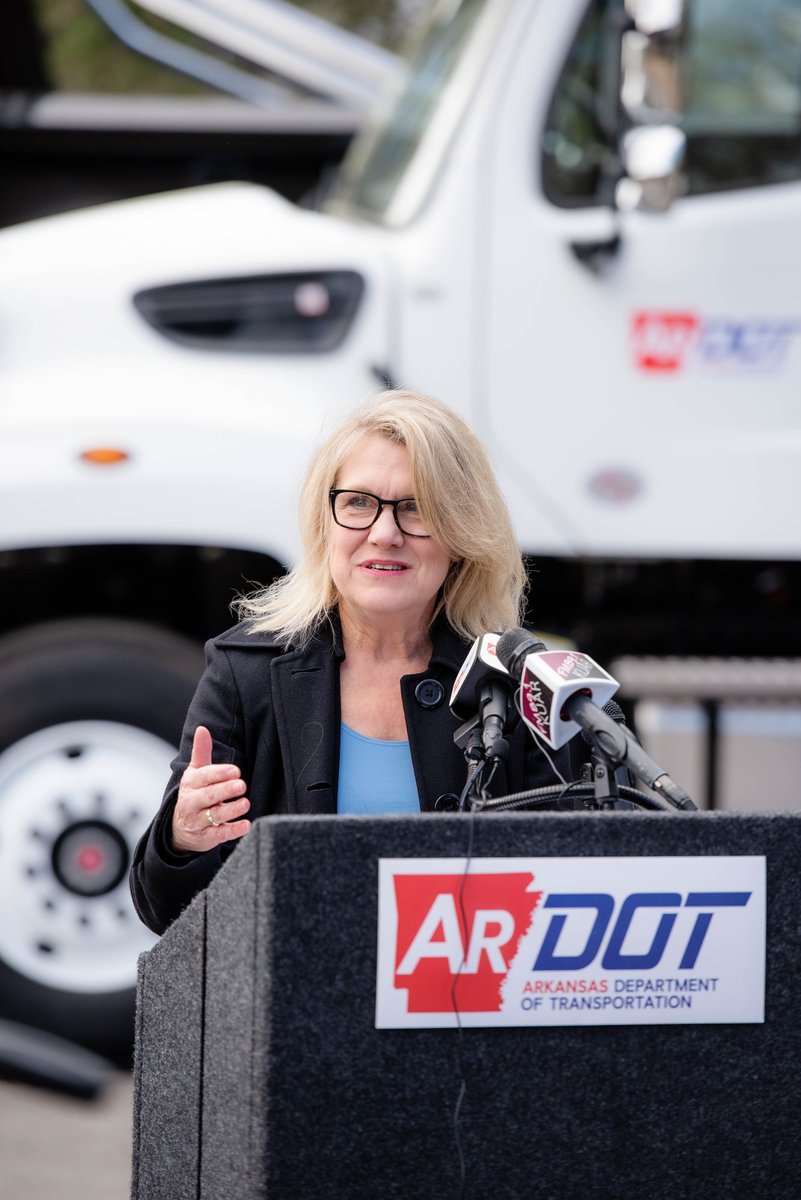 Women in Arkansas state leadership: 

Arkansas Department of Energy &amp; Environment Secretary Becky Keogh, ARDOT Director Lorie Tudor, and Arkansas Highway Commissioner Marie Holder gathered this morning to announce ARDOT's new fleet of low-emissions trucks.