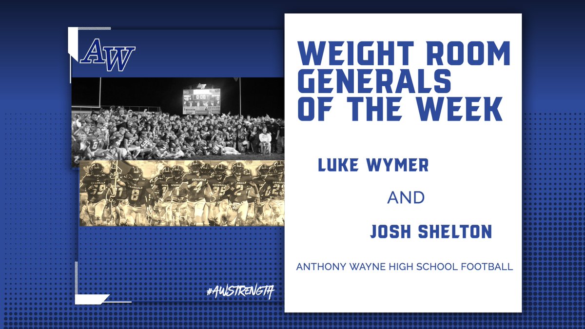 awweightroom's tweet photo. Weight Room Generals of the Week
- Luke Wymer
- Josh Shelton
These two have been attacking this off-season & are bringing others up to their level of dedication & intensity. These guys are vocal leaders & hold others accountable. Easy picks this week.
@AWHSFootball
#AWStrength https://t.co/IWkKv12kyM