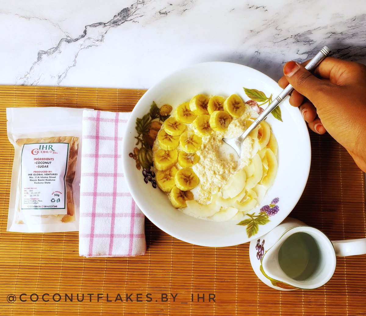 IHR_Skin_Care's tweet photo. Enjoy Iftar this Ramadan by adding nutritional toppings i.e such as coconut flakes. to your cereals, oat meal, pap or yoghurt.
Coconut flakes is available everyday. 📞 0701 450 8036 to order. https://t.co/gx4e9UZcjX
