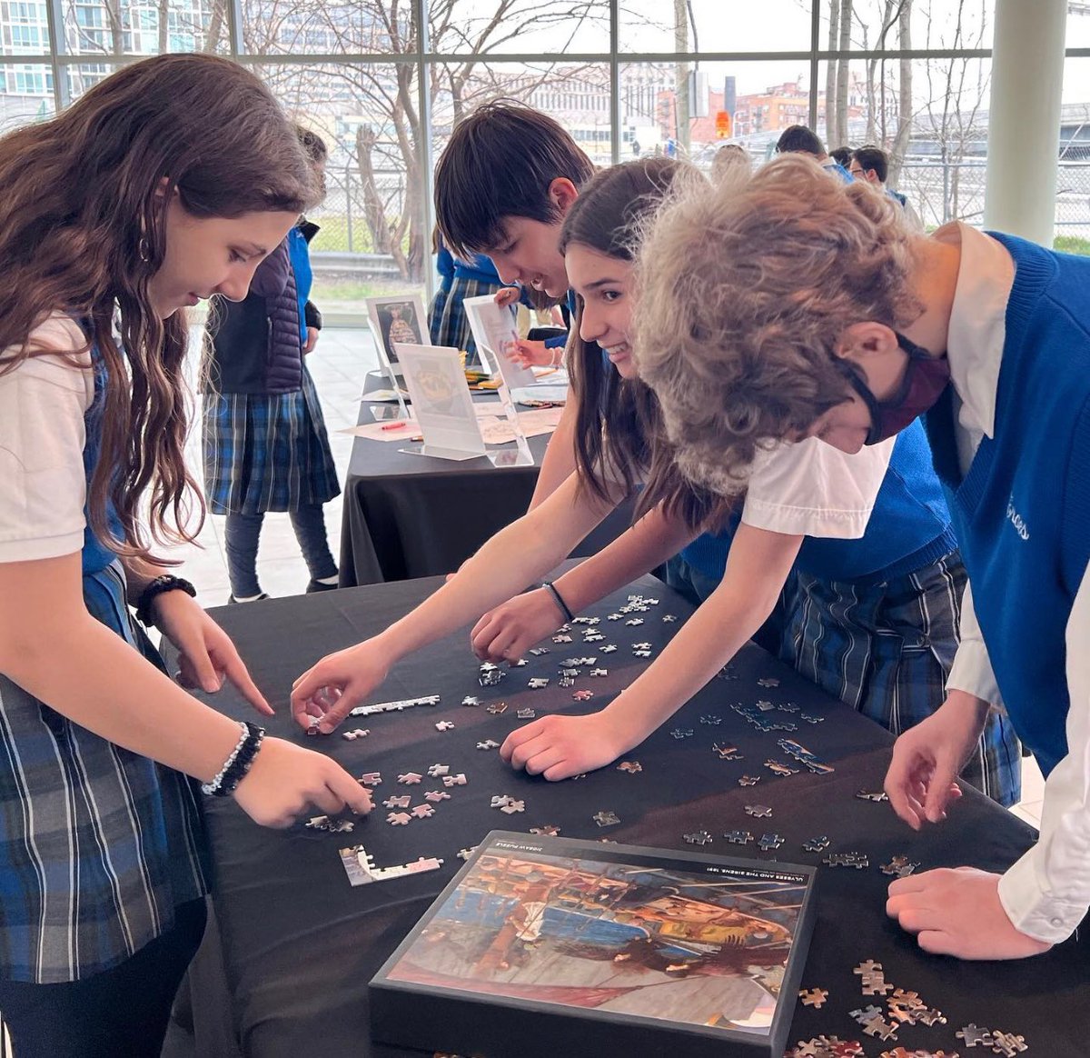 HellenicMuseum's tweet photo. Our Puzzle Table At The Homer-Athon! We have so many fun and exciting activities for all ages happening today and tomorrow at The National Hellenic Museum!
.
.
#homer #homerathon #uic #nhm #hellenicmuseum #nationalhellenic #nationalhellenicmuseum #chicago #greek https://t.co/izIcjgWew7