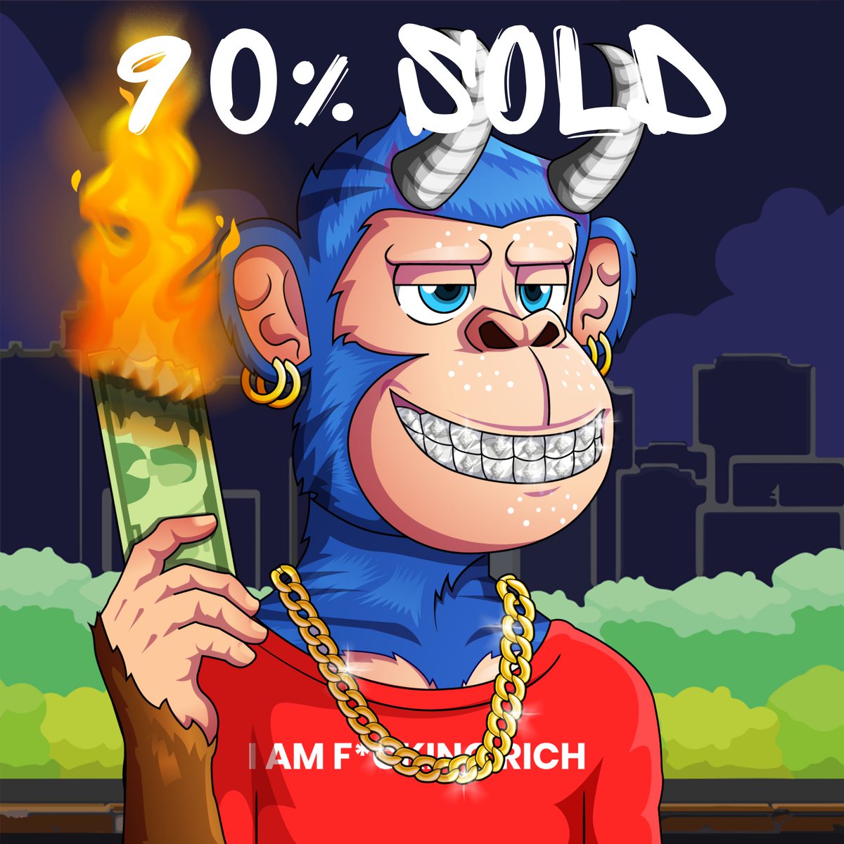 MetaApeGang's tweet photo. 🔥90% SOLD 🔥

This is CRAZY, we have sold over 500+ items in the first 4 minutes. Over 90%+ is minted. 

Grab yours now before it is too late, we are gonna sell out very SOON! 

Mint yours: https://t.co/bx4MmOKYIU

Soon Moon...🚀
#SolanaNFT #SolanaDrop #NFT https://t.co/GPuy4stnny