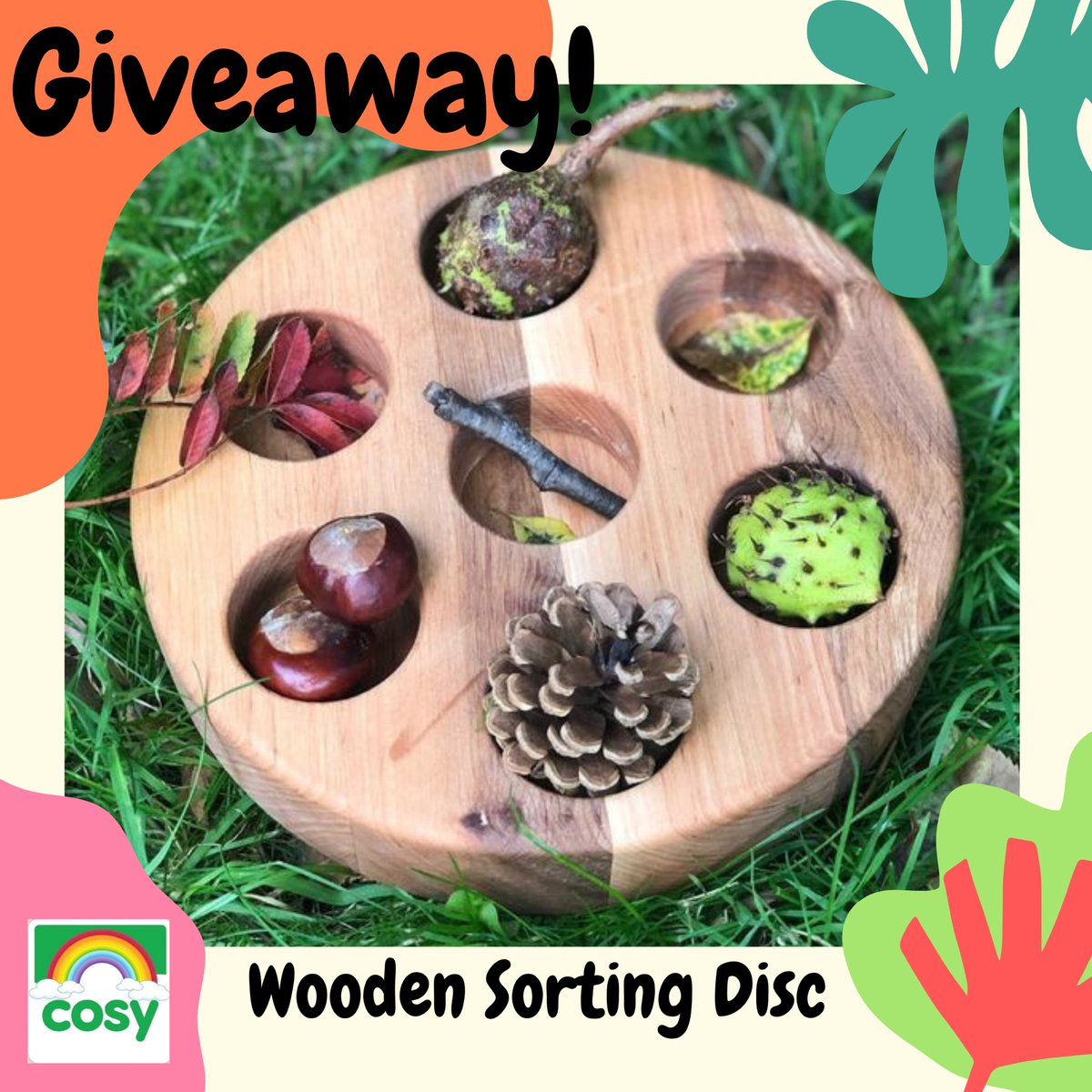 Thank Cosy it’s Friday!

This week, you could be in with a chance of winning one of our wooden sorting discs. 

You need to…
🌈 Follow
🌈 RT
🌈 Tag friends 

Closes at 11:59pm Sunday. Good luck! 

#TCIFriday