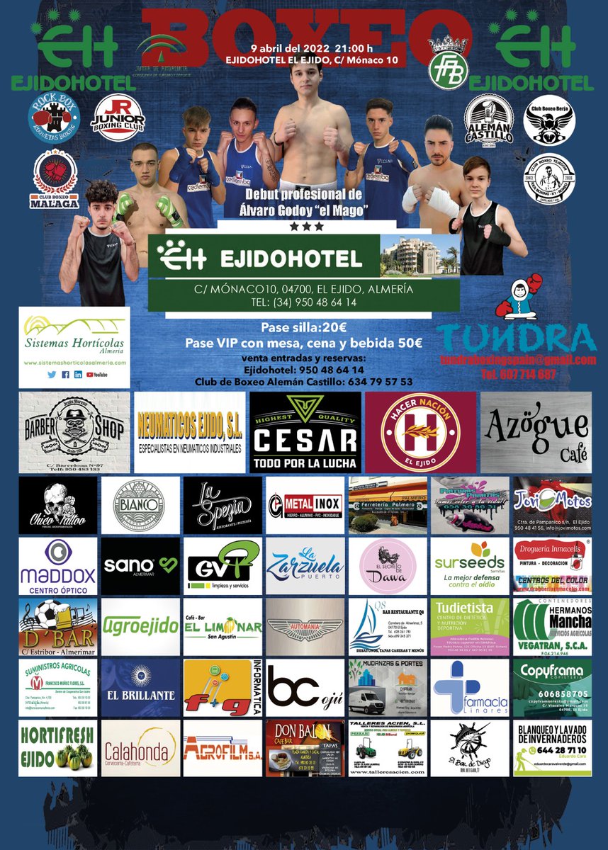 📢 Acompáñanos este sábado a pasar una noche pugilística.

📢 Apoyaremos a los boxeadores locales para que sigan consiguiendo sus metas.

#boxeo  #boxeoespañol #boxeoprofesional #boxeoamateur #boxeofemenino #boxeomundial