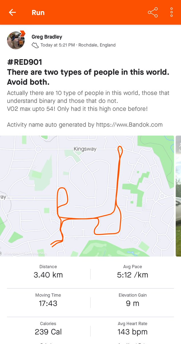 RunEveryDamnDay's tweet photo. #RED901 & #Jump9 the run was more sucessful than the jump, where I ended up far to much upside down than the instructor wanted. Back to @skydiveTilstock tomorrow to sort that. VO2max upto 54, so that's good. Jump in post 2.
1/2
@myRunstreak_app @TeachersRunClub @UKRunChat https://t.co/RriZadOkxC