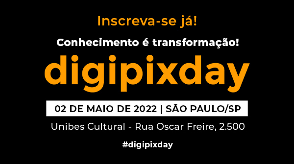 Digipix's tweet image. DIGIPIX DAY – INSCRIÇÕES ABERTAS] 🧡
Depois de dois anos de abraços virtuais estaremos juntos novamente no dia 02 de Maio para mais um grande evento.   Inscreva-se aqui: digipixday.com.br