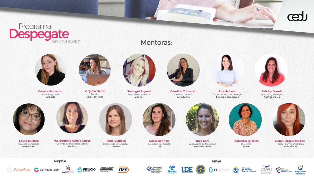 CutiUy's tweet photo. ¡Vuelve el Programa #Despegate! 👉🏼 Llega la segunda edición del programa de mentorías de mujeres para mujeres 💪🏼
¿Sos emprendedora y te interesa potenciar tu emprendimiento en el mundo digital? 🗣️ Postulate: 🔗 https://t.co/K2OBdeNIVO

Más información en https://t.co/pOiIYSe2Ba https://t.co/U1mZpJp9Tu