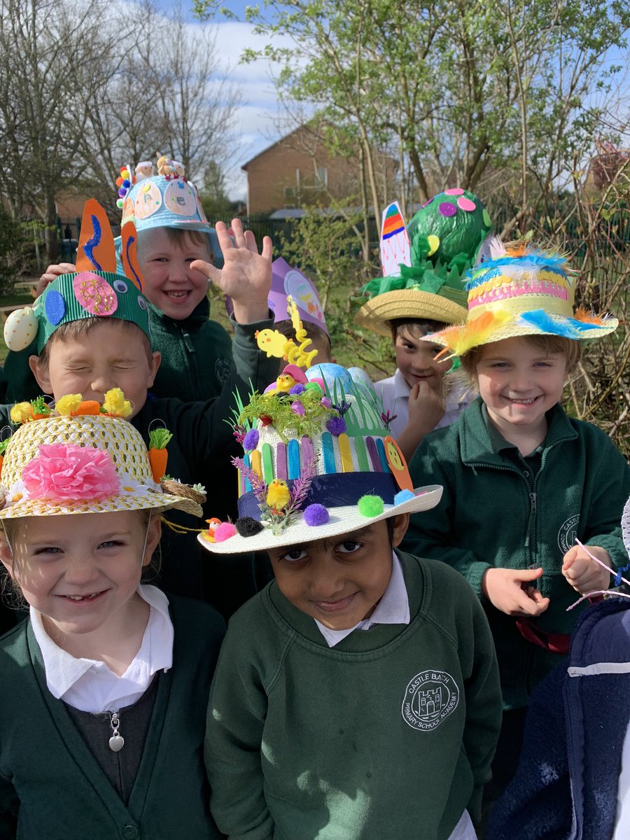 LReesCBPSA's tweet photo. The joy of an Easter bonnet parade in the Spring sunshine. Such a happy way to spend my last day with these lovely children. Happy Easter everyone x https://t.co/SVBrQjO4Es