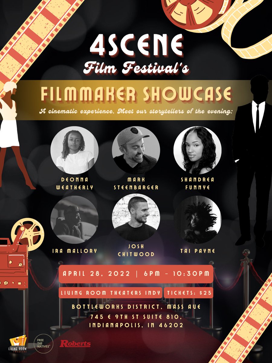 We are so excited to announce that <a href="/4scenefilmfest/">4SCENE Film Festival</a> is BACK popping off our third season at Living Room Theaters Indy! Join us April 28th as we host a special Filmmaker Showcase! This event is cocktail attire. Tickets are $25 &amp; includes a complimentary meal &amp; beverage. Link in bio