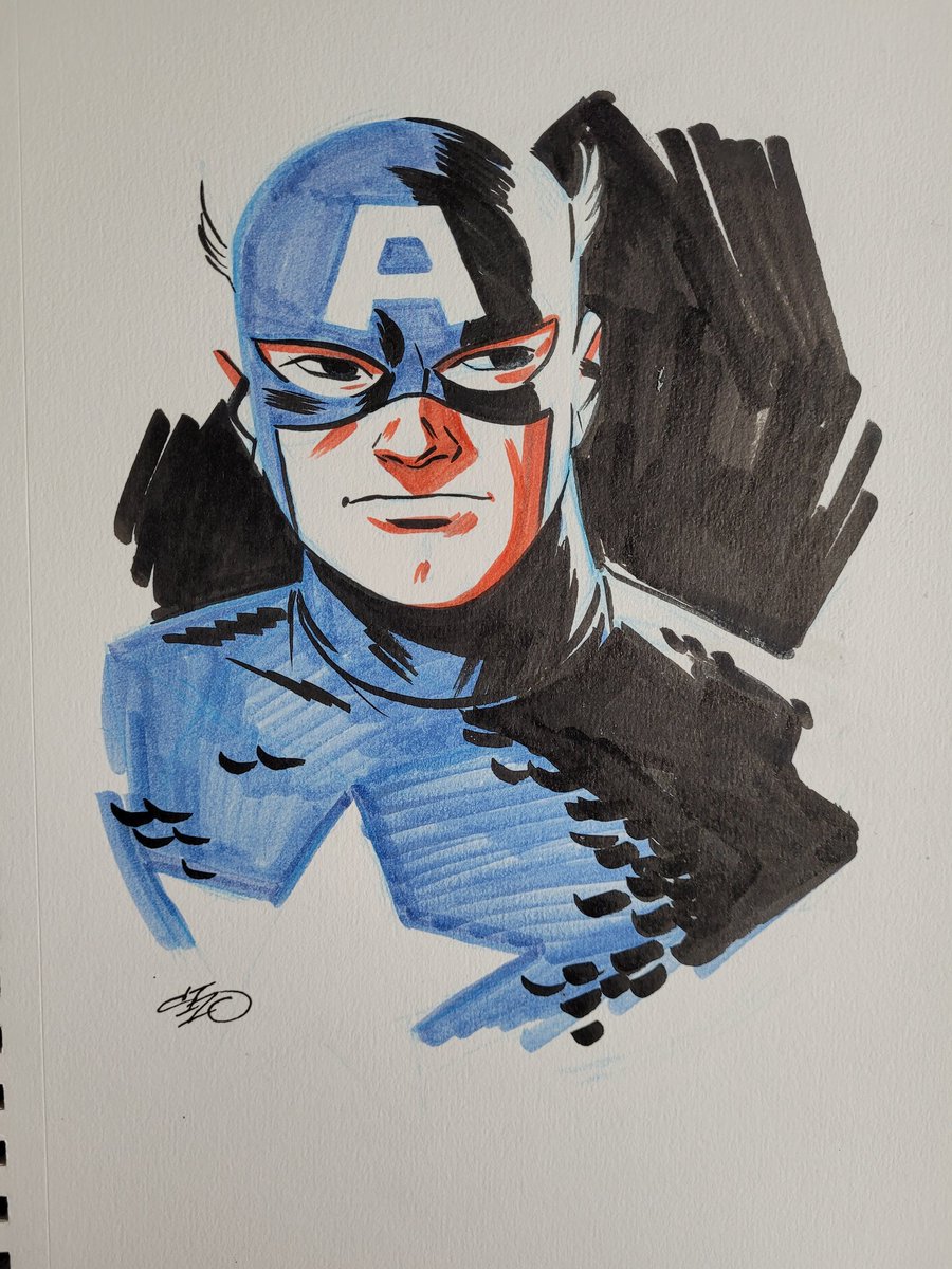 sewashtastic's tweet photo. Thank you @Michael_Cho for this amazing addition to my Captain America sketchbook and for making it such a lovely con experience. I'm very grateful - enough to actually tweet about it like I'm one of the cool kids who knows how to twitter! #teamcap https://t.co/FIUyPN0XXa
