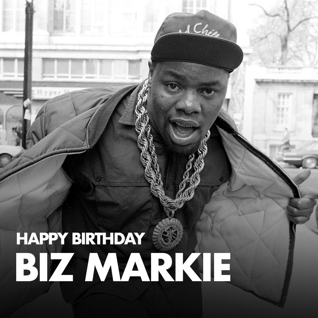 The 'Clown Prince of Hip-Hop' may have been the most charismatic human being to ever walk the Earth. With the legendary Juice Crew and on his own, Biz was an absolute force of nature. Happy Birthday, @BizMarkie 🙏🏾 #NobodyBeatsTheBiz ♥️🕊