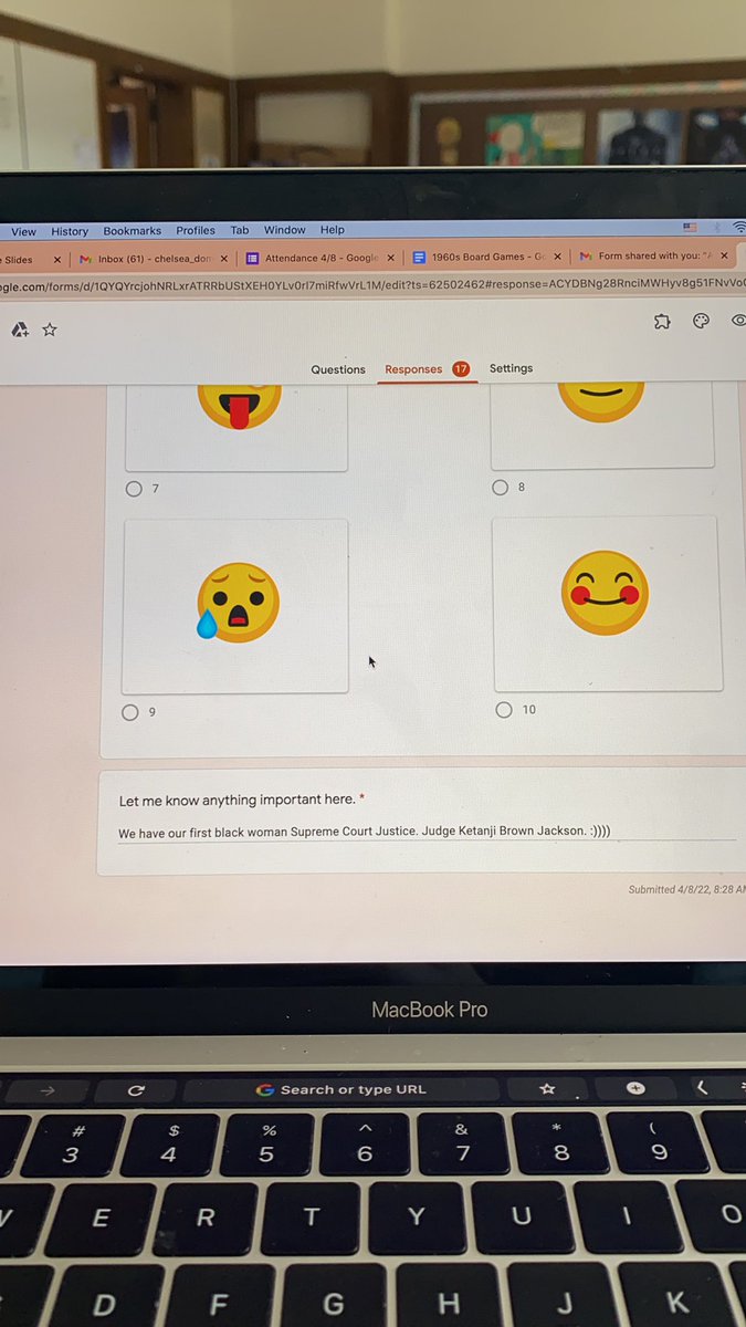 ChelseaDomon's tweet photo. One of my student’s responses this morning on the daily check in. Young people care!!! https://t.co/QW15aPPyQg
