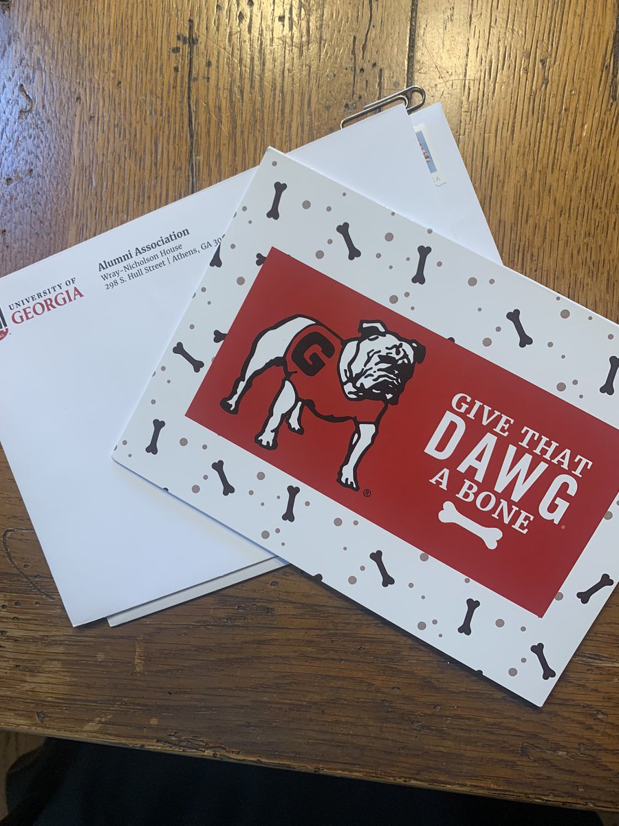GradCoachAmy's tweet photo. Working on my second batch of Give that Dawg a Bone welcome cards!  Love being a UGA alumn! Go Dawgs! #UGA26 @ugaalumniassoc @drgravesUGA https://t.co/yLlymw5QJ6
