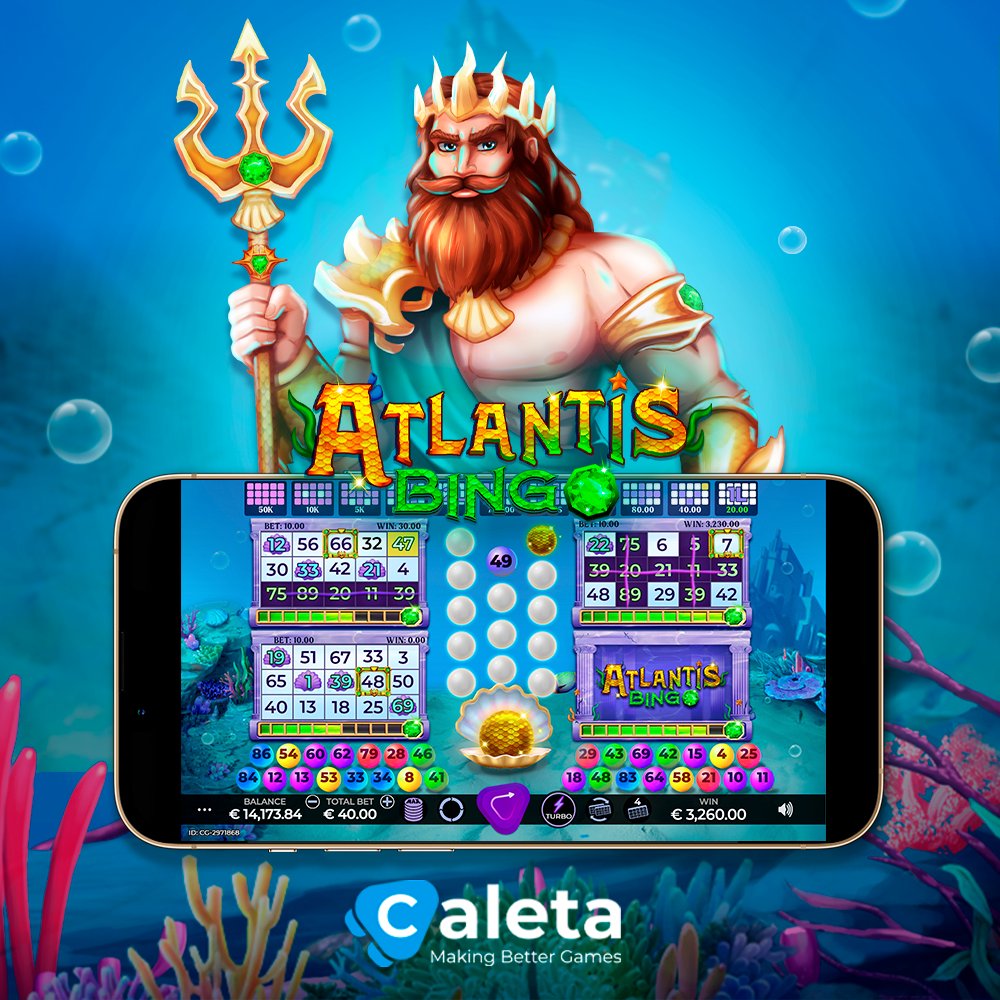 The God of the Sea invites you to dive in the calm blue waters in our brand new game: Atlantis Bingo. Netuno is ready to welcome those who are brave enough to play his game full of surprises, bonuses, and features 🌊

Check it out on caletagaming.com/games/atlantis…