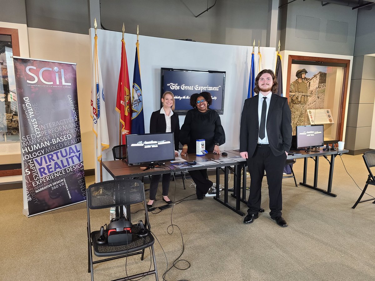 Our students currently showcasing our work and representing <a href="/ShenandoahU/">Shenandoah University</a> at the <a href="/virginiaforum/">The Virginia Forum</a> annual conference in Richmond, VA.

#VR meets #History