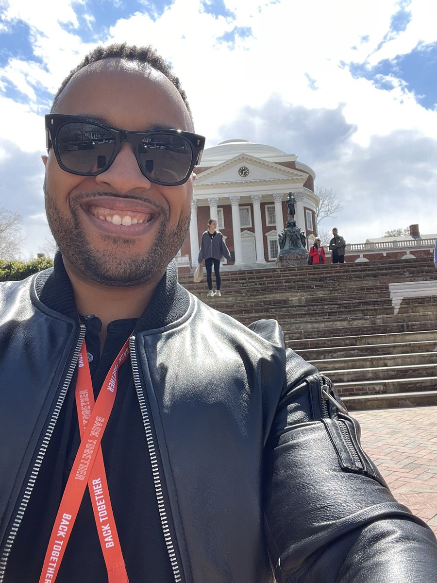 evanshields's tweet photo. Hello from my beautiful alma mater, @UVA! #UniversityOfVirginia #BlackAlumniWeekend https://t.co/PoAVgaoj62