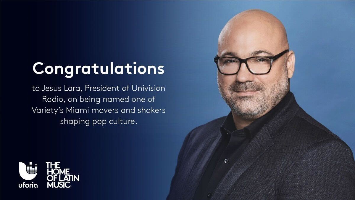 vixmusica's tweet photo. Únete a nosotros para celebrar a Jesús Lara, Presidente de Univision Radio, por haber sido nombrado uno de los Variety’s Miami movers and shakers que están dando forma a la cultura pop. Lea el artículo sobre Jesús en Variety aquí 👉https://t.co/2YJwHvRtEB https://t.co/wGgr5hpdlf