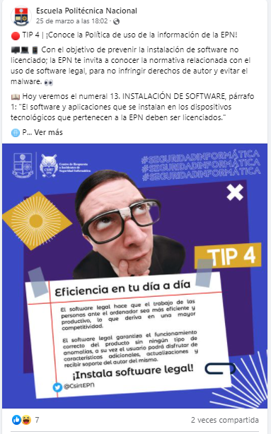 CsirtEPN's tweet photo. ⚠️Hey, cuidado con lo que instalas en tu computador! El #softwarepirata❌ pone en riesgo la #privacidad y seguridad de tu información🕵️La política de seguridad de la @EPNEcuador también lo considera @FeponEPN 👉https://t.co/oV91YqpVCR descárgala aquí 👉https://t.co/cOFGVfXViy https://t.co/pLdEfYJIBB