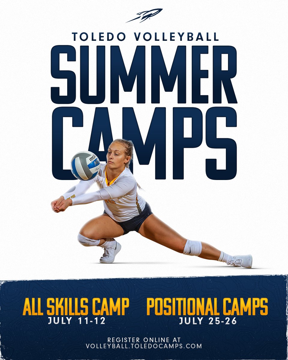 Toledo_VB's tweet image. 𝐒𝐔𝐌𝐌𝐄𝐑 𝐂𝐀𝐌𝐏 𝐈𝐍𝐅𝐎‼️

Take a look at the links below for more information about our exciting summer camp opportunities!

📰➡️ bit.ly/3DVJ06B

ℹ️ volleyball.toledocamps.com