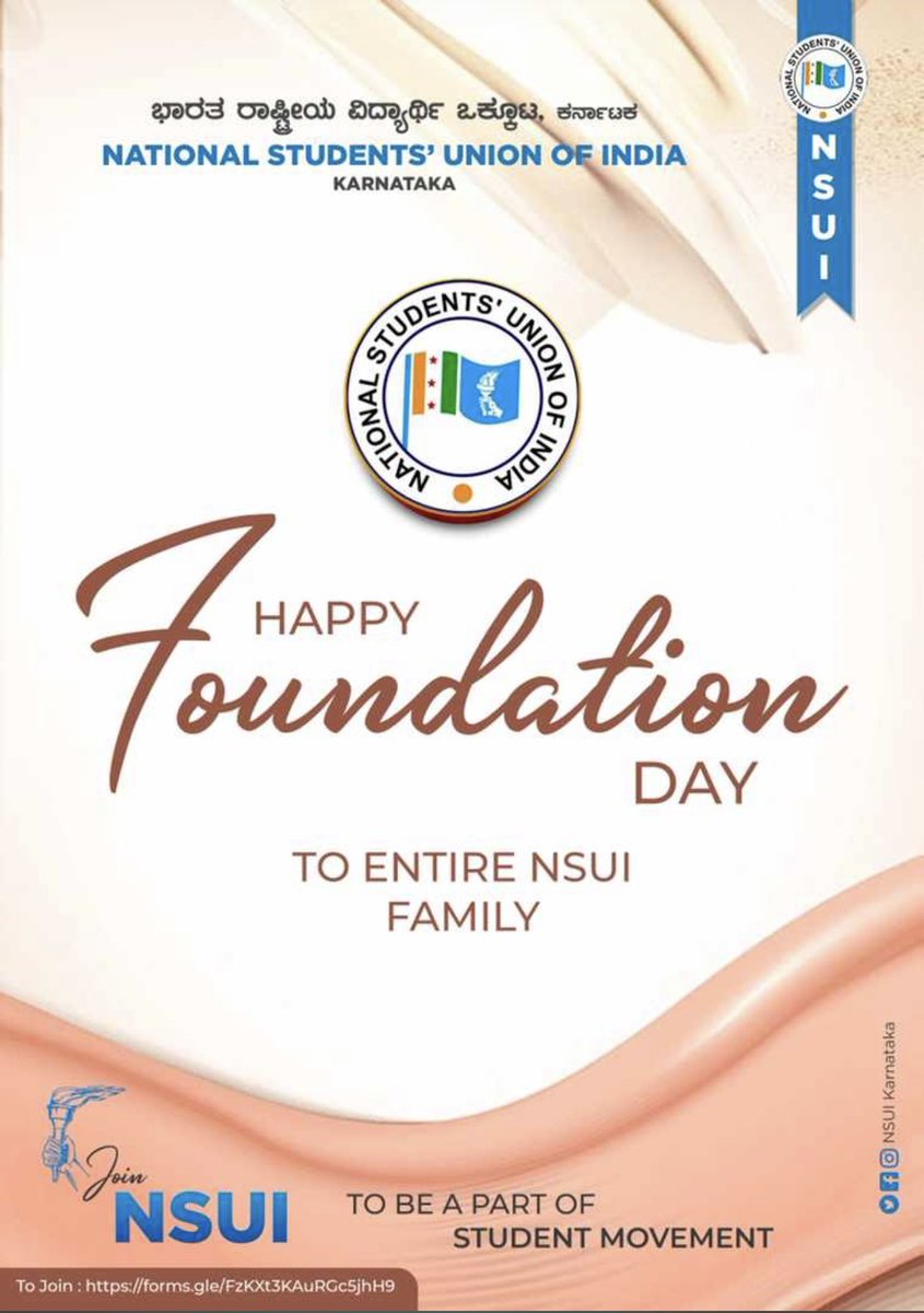 Nagesh_nsui6's tweet photo. 13 Years of my journey in NSUI has teached me a lot and given me everything in my political carrier.
#52YearsOfNSUI has produced many leaders & I’m proud to be part of the strongest students wing #NSUI family. Whatever I am today is because of @nsui
Happy #NSUIFoundationDay 🙏 https://t.co/IhVDPsrz1R