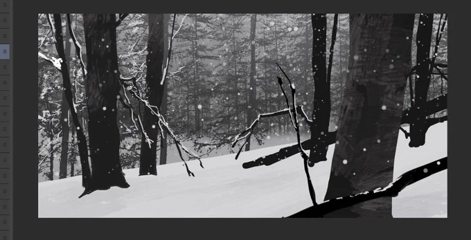 雪が描きたくて…満足した… 