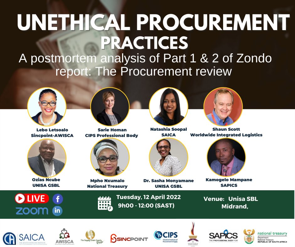 #EthicalSupplychainPractices, Venue: Unisa School of Business Leadership (Limited Seats) | Time: 09:00 OR join online on Zoom and Linked In. us02web.zoom.us/meeting/regist…