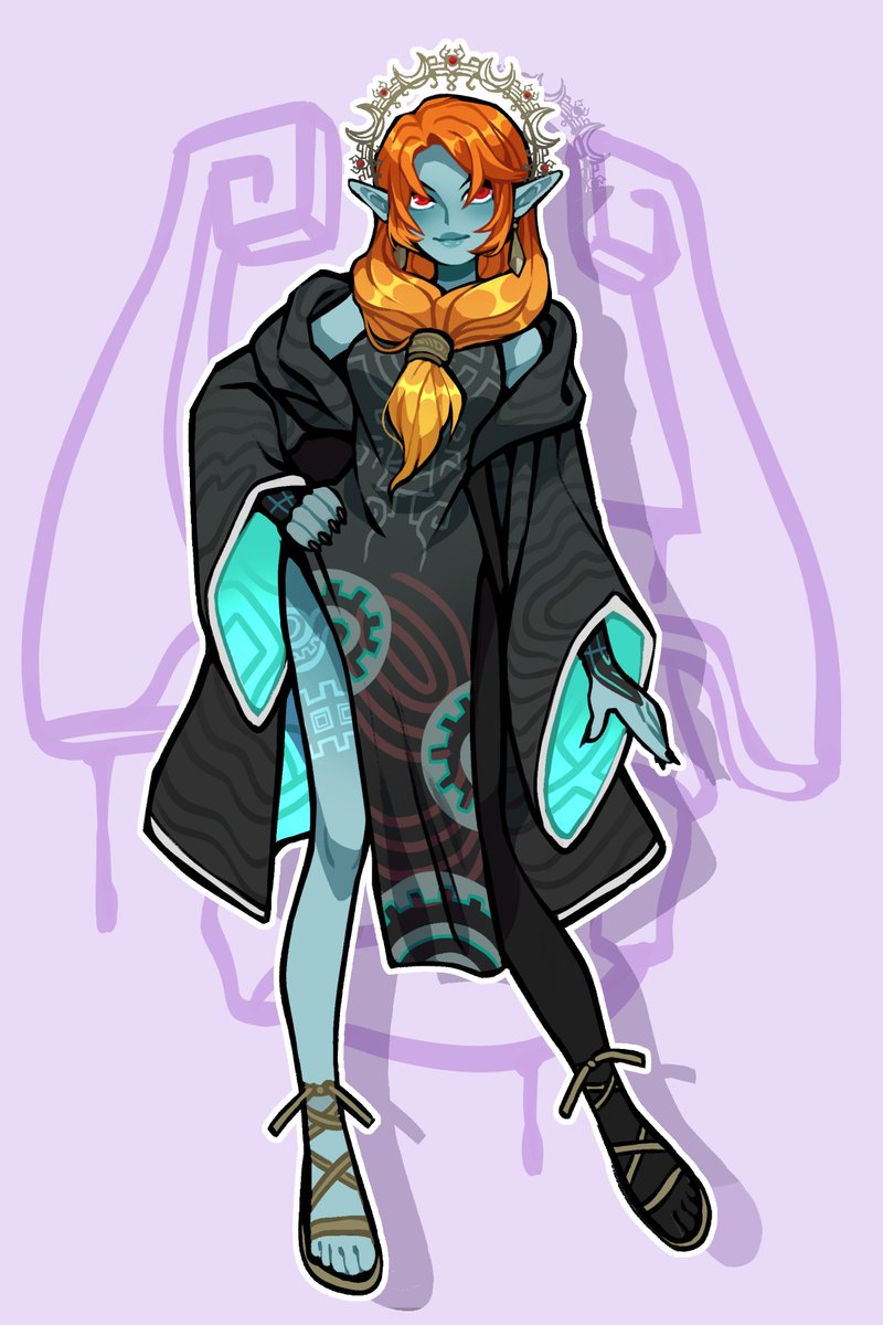 Zelda is trending so here's my old Link and Midna fashion art :)