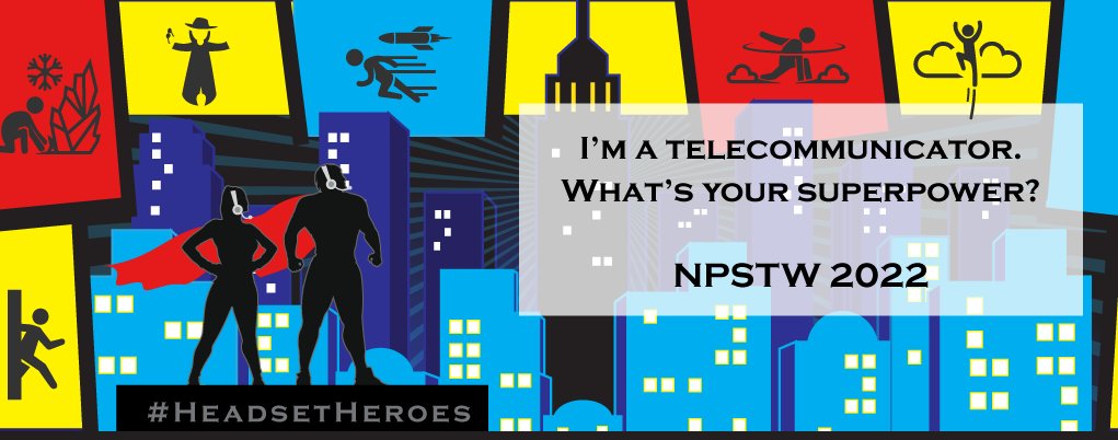 #NPSTW 2022 is finally here! We look forward to honoring you all week. Download our social media badges to let everyone know about your #telecommunicator superpower. npstw.org/resources/