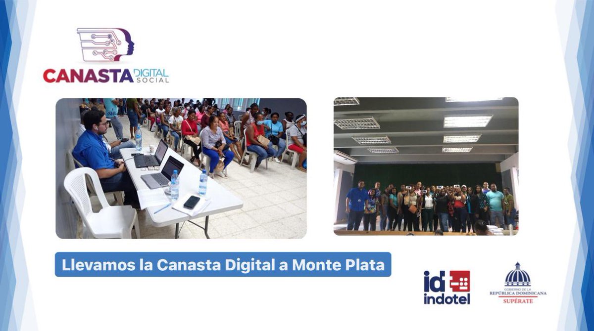 IndotelRD's tweet photo. Hoy traemos las esperanzas y oportunidades para las mujeres en Monte Plata. #CanastaDigital #YasoyDigital #Indotel
@nelsonarroyop @SuperateRDO @aarango https://t.co/Ocy88yrIss