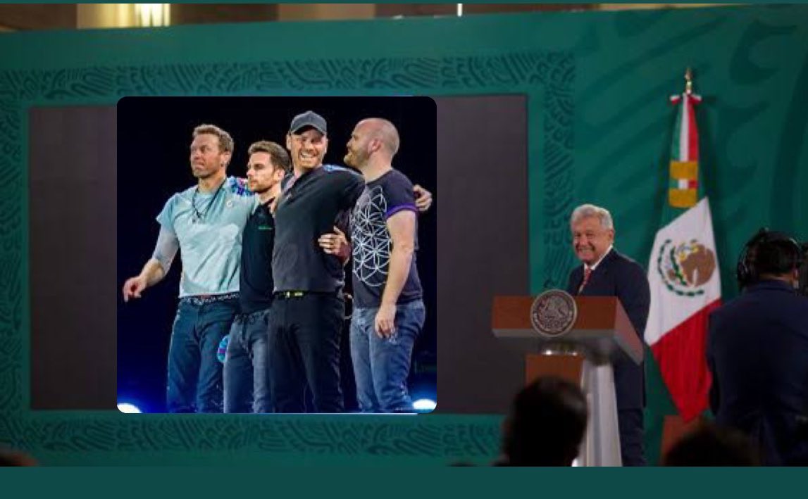 LauraBruges's tweet photo. Los de Coldplay duraron tanto en México 🇲🇽 que AMLO ya los acusó de injerencistas. ¡México no es una colonia británica! https://t.co/3kBe6LsHg7
