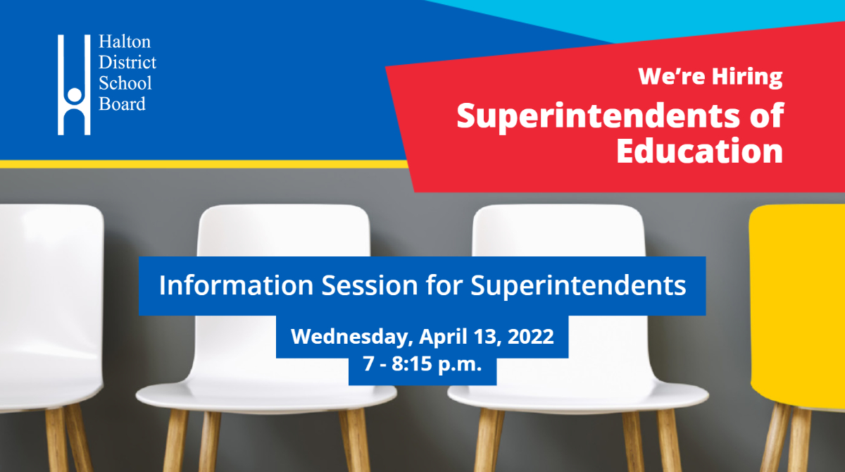 We're hiring Superintendents of Education! Attend an information session on Wednesday, April 13 at 7 p.m. to learn about the role, the selection process and what it's like to work in the #HDSB.

Sign-up now: docs.google.com/forms/d/1UnhMN…