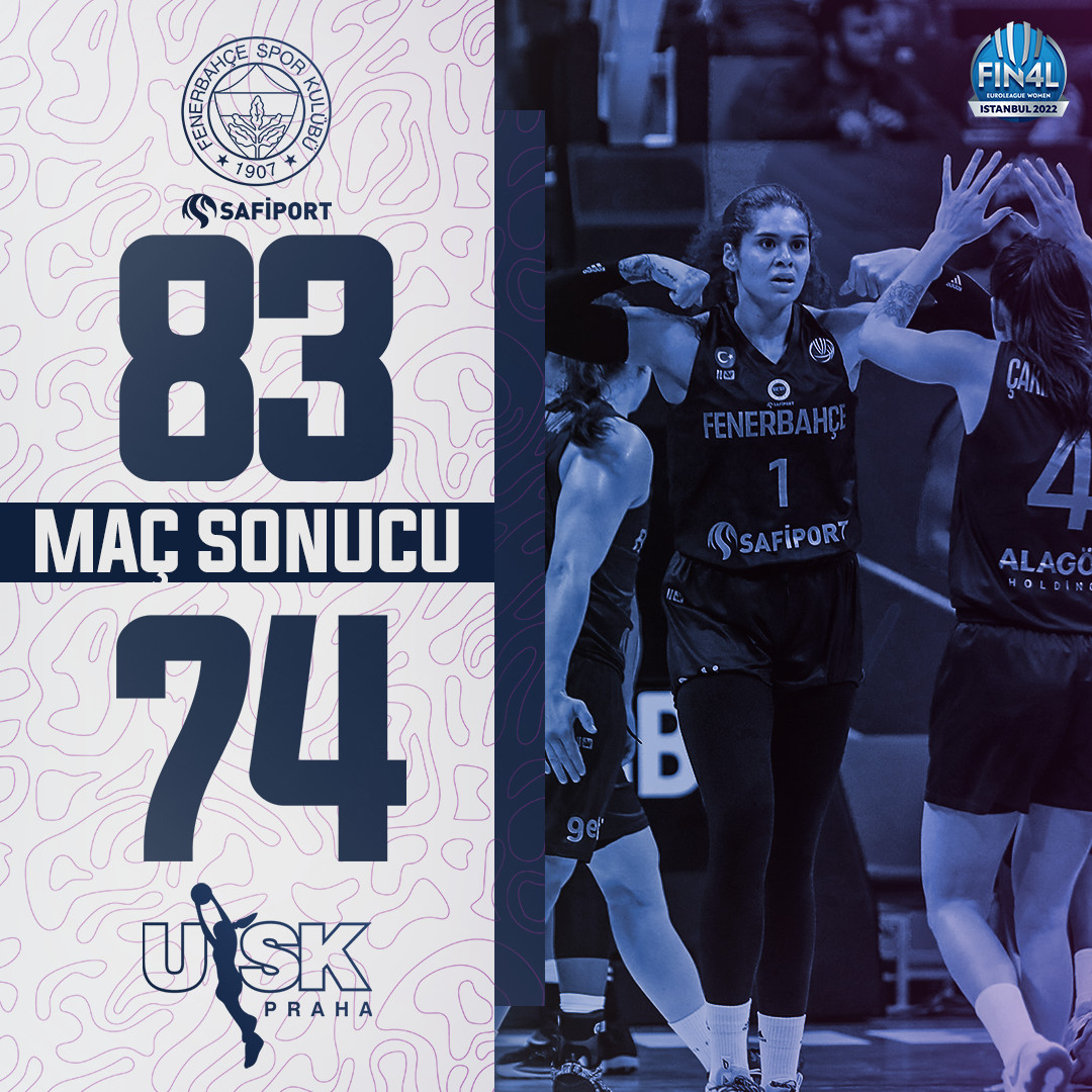 fbkadinbasket's tweet photo. FİNALDEYİZ! 💪

Maç Sonucu | Fenerbahçe Safiport 🆚 ZVVZ USK Praha: 83-74

#PotanınKraliçeleri
#BirlikteSavaşacağızBirlikteKazanacağız
#FightTogetherWinTogether https://t.co/Ff9hzUtwW0