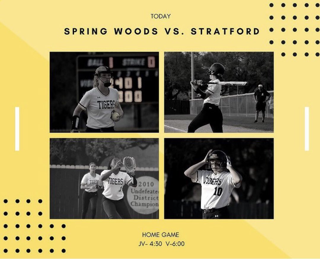SwhsClub's tweet photo. Itโs GAME DAY! Letโs GOOOOOO! ๐ฅ๐ฅ @woods_2020 @SpringWoodsHigh #swhssoftball #tigercountry #swhsladytigers #classof2022 #springwoods https://t.co/iVX0gqv9Kw