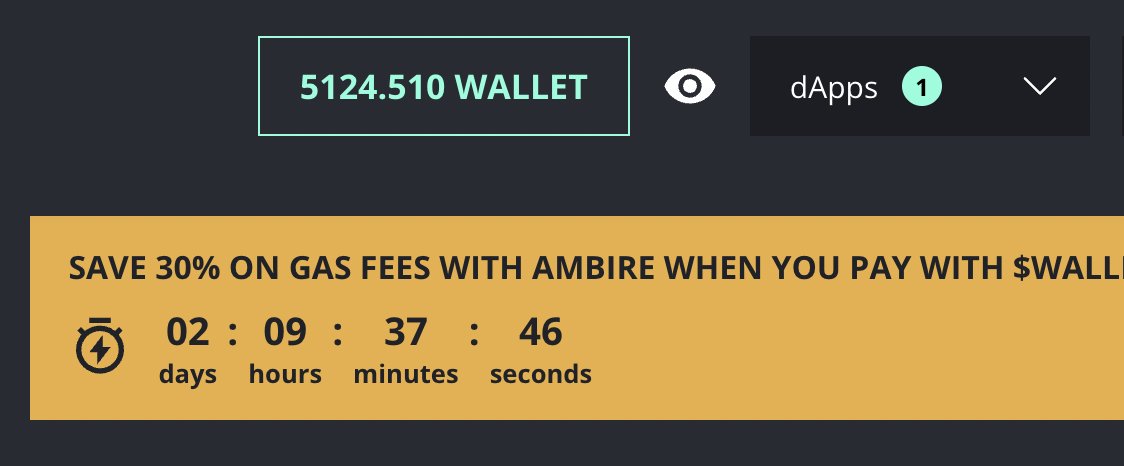 litocoen's tweet photo. this is dope

EARN $WALLET for simply holding tokens in your @AmbireWallet 

PAY network transaction fees in $WALLET and save 30% https://t.co/thecbAanr3