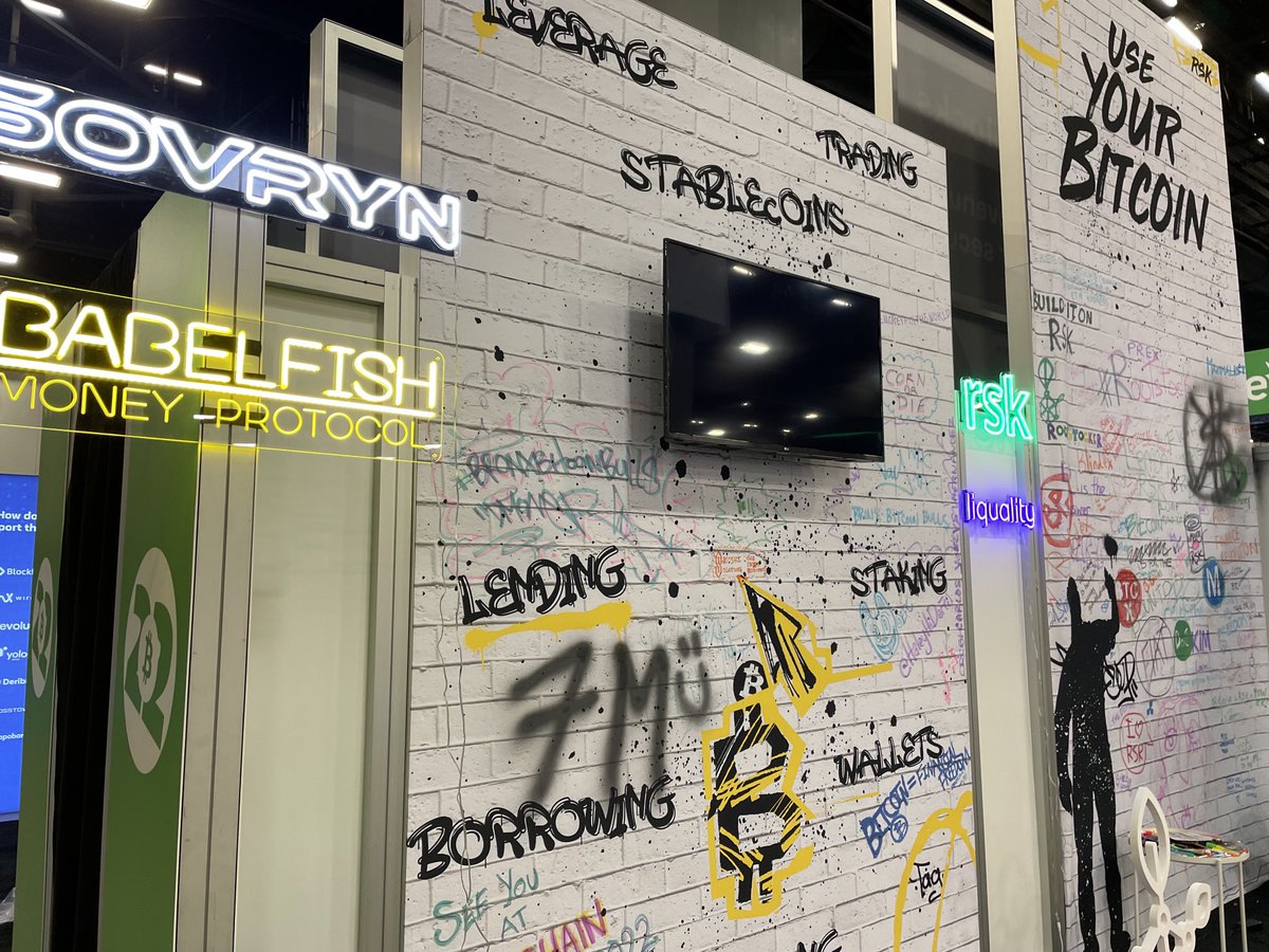 babelfishmoney's tweet photo. If you are at #Bitcoin2022 come to booth 940 and say hello to the @RSKsmart ecosystem! https://t.co/4aq1T5RvQA