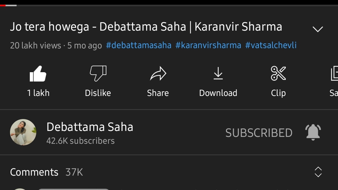 Shakhi26's tweet photo. JO TERA HOWEGA HITS 2M
#Shakhi #KaranvirSharma #DebattamaSaha
#VatsalChevli #RushabhModi https://t.co/JMFJvS67tl