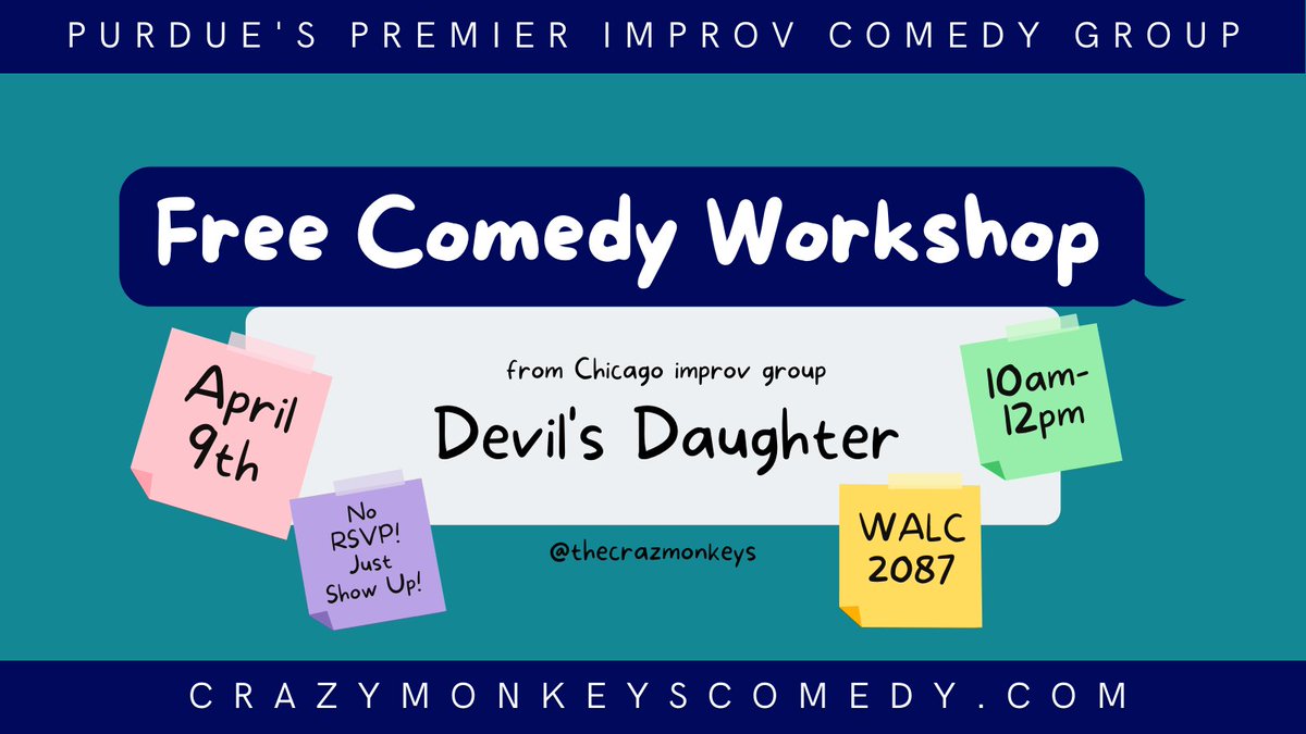 TheCrazMonkeys's tweet photo. there's no joke in this tweet.  show tonight.  workshop tomorrow.  be there. https://t.co/00mLI495eS