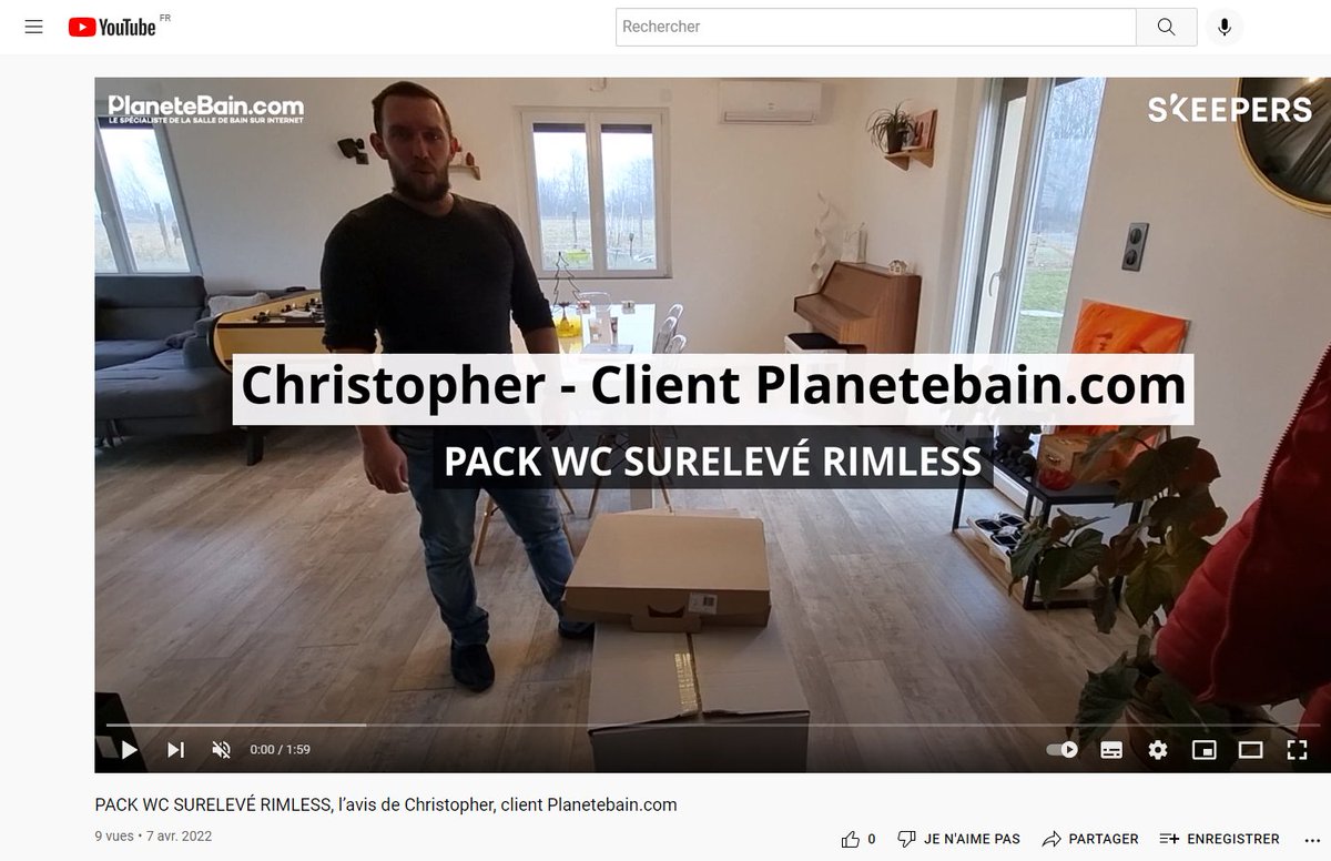 Comme Christopher, plusieurs de nos clients ont partagé leur expérience avec planetebain.com en vidéo ! 
retrouvez-les sur notre chaîne YouTube, avec une multitude d'autres tutos d'installation !🛁💦
Ça se passe ici 👇
youtube.com/channel/UCM9F_…