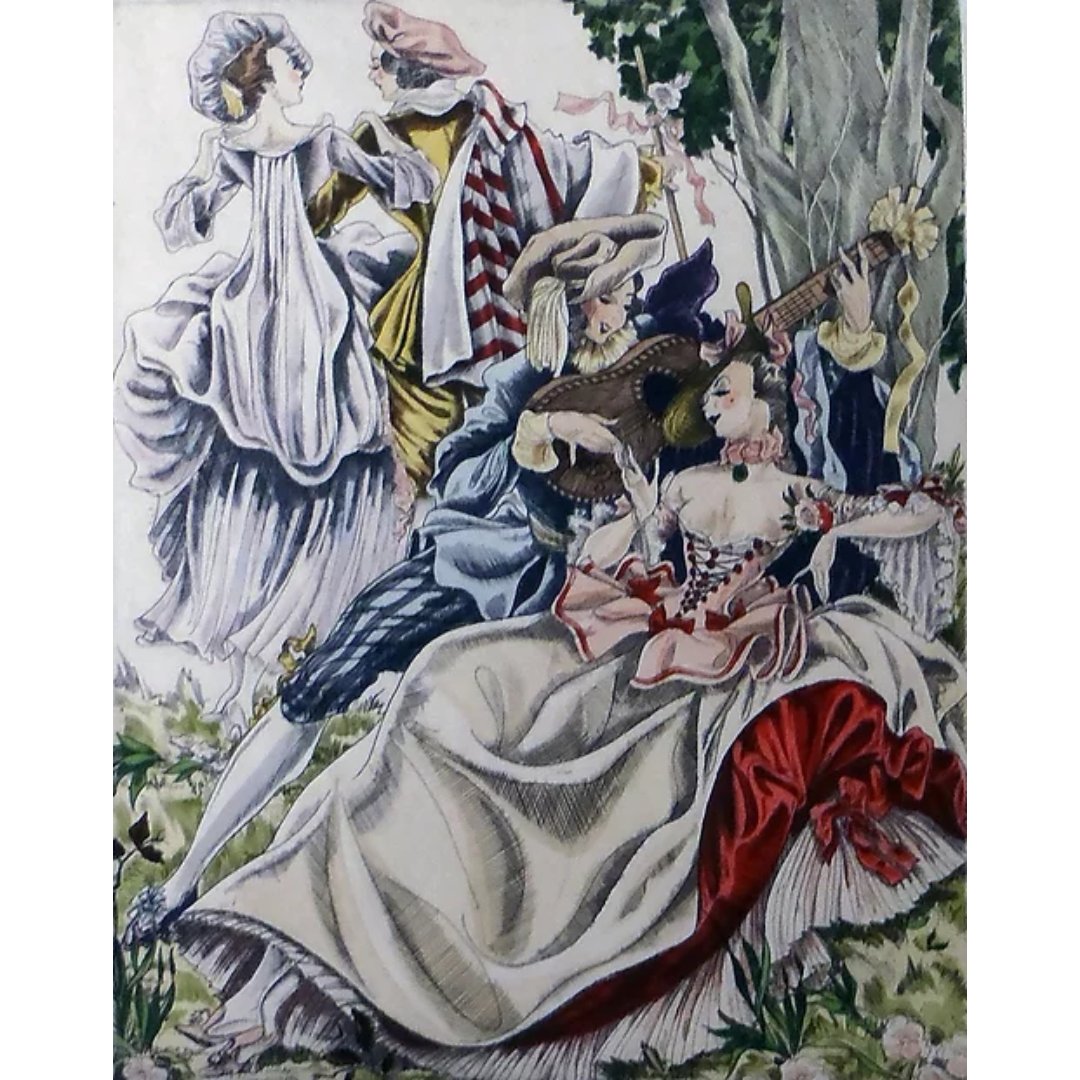 RiosArtGallery's tweet photo. Kurt Hilscher (1904–1980)
#Germany  #Artist
#Called #Pastoral #Sin and #Rivals
#HandColored #etchings, #paper https://t.co/pIucvX9HaR
