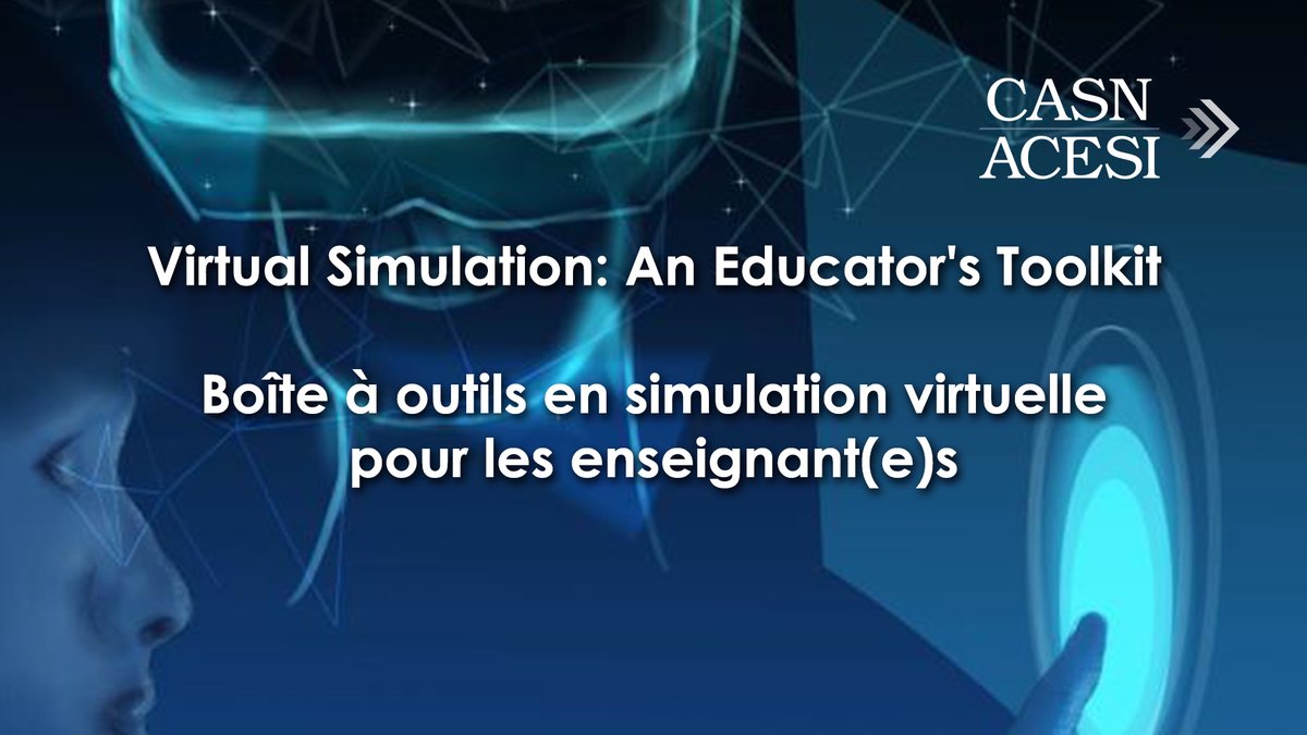 CASN helped create a new #OER on embedding #VirtualSimulation in education rb.gy/kzeix2 | L’ACESI a appuyé l’élaboration d’une nouvelle ressource numérique en libre accès sur l’intégration de la simulation virtuelle en formation  rb.gy/k9dyuv <a href="/CentennialEDU/">Centennial College</a>