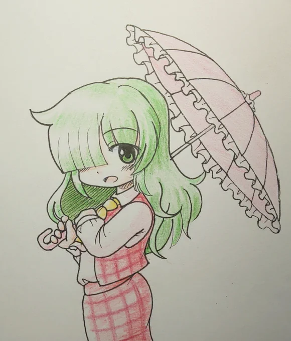 #東方版もうひとつの深夜の真剣お絵描き60分一本勝負 
+20分、幽香ちゃん 